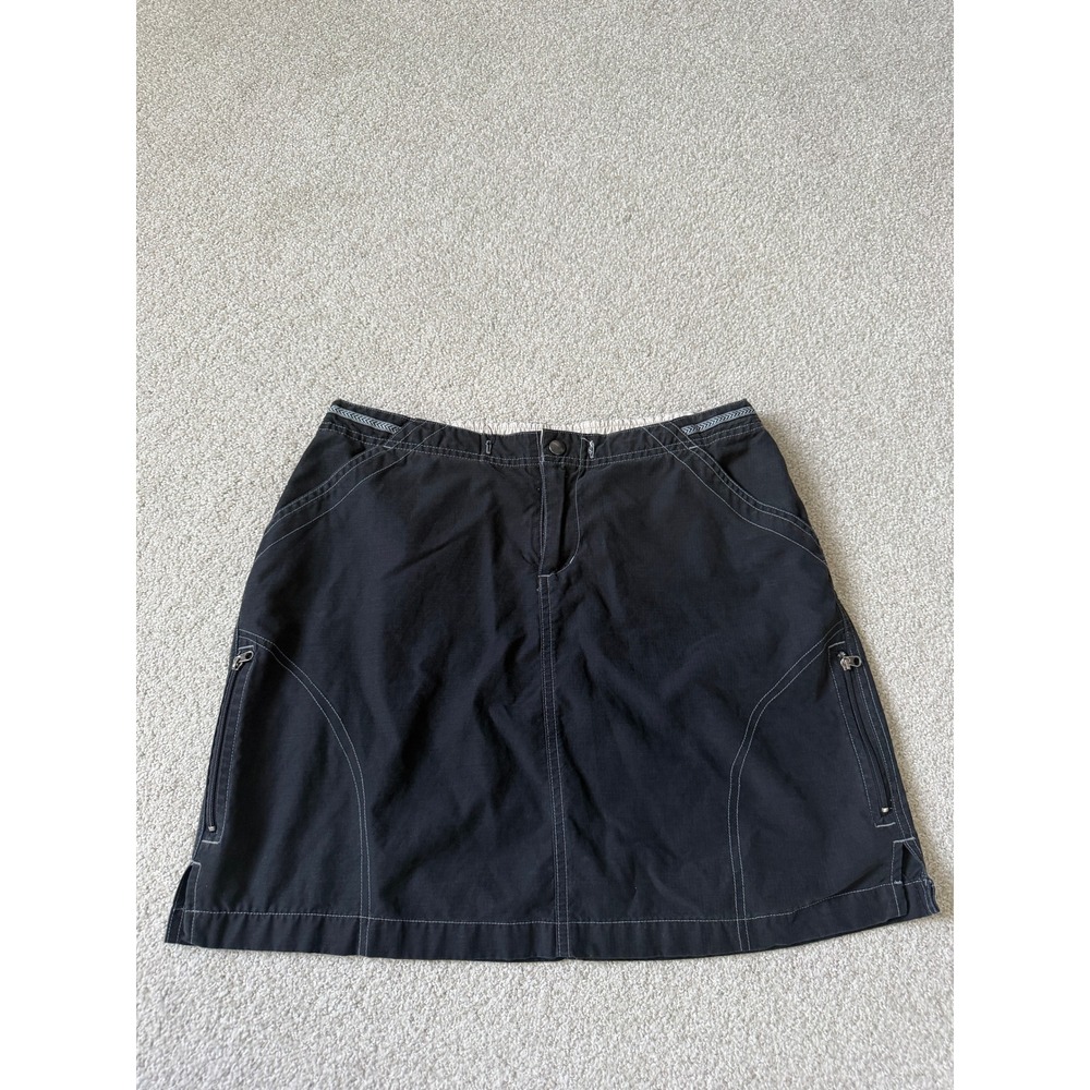 Kuhl Y2K Vintage Style Gorpcore Hiking Skirrt Size M Black Contrast Stitching